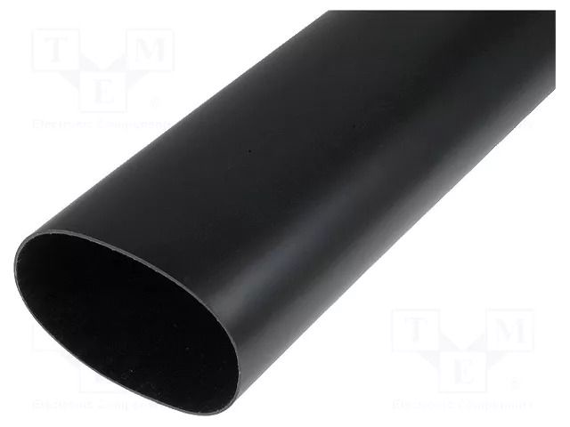 Heat shrink sleeve; glued; 3.5: 1; 105mm; L: 1m; black HELLERMANNTYTON HA47-105/30-BK