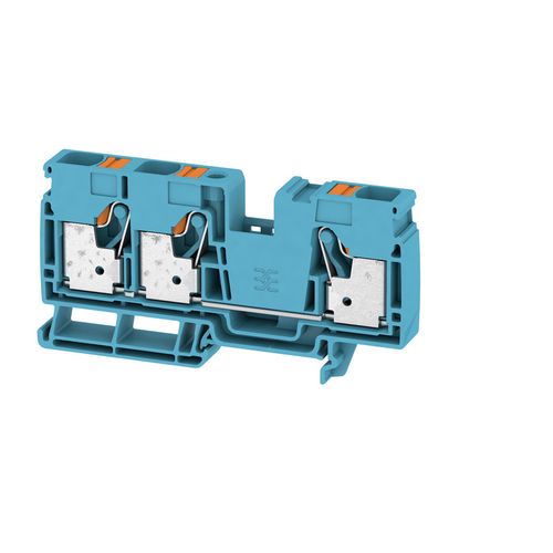 Feed-through terminal block, PUSH IN, 16 mm², 1000 V, 76 A, Number of connections: 3 Weidmuller 2494080000 04050118503784