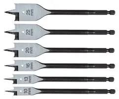 DRILL BIT SET, 10/13/16/20/22/25MM, 6PCS T2942P