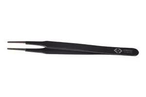 ESD TWEEZER, FLAT ROUND TIP, 123MM T2360D