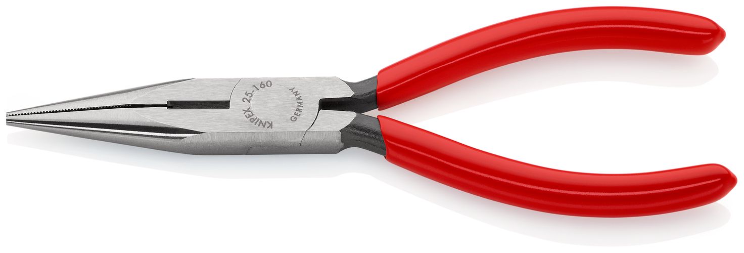 KNIPEX 25 01 160 SB Snipe Nose Side Cutting Pliers (Radio Pliers) plastic coated black atramentized 160 mm (self-service card/blister) 25 01 160 SB 4003773010845