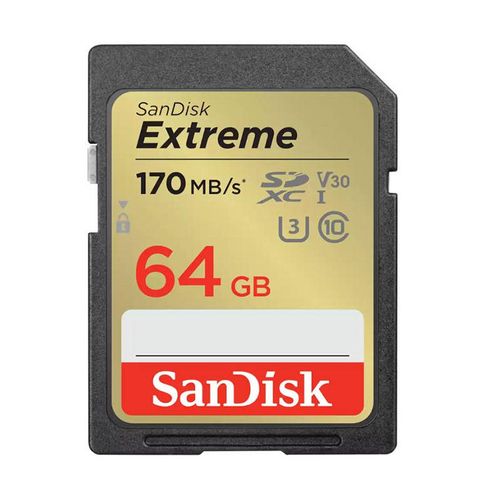 Memory card SANDISK EXTREME SDXC 64GB 170/80 MB/s UHS-I U3 (SDSDXV2-064G-GNCIN), SanDisk SDSDXV2-064G-GNCIN
