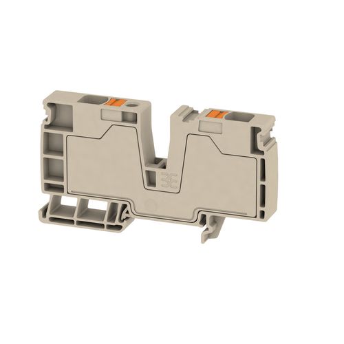 Supply terminal, PUSH IN, 16 mm², 800 V, 76 A, Number of potentials per tier: 1, TS 35, dark beige, Colour of operational elements: orange Weidmuller 2502280000 04050118515787