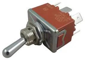 TOGGLE SWITCH, DPDT, 15A, 250VAC T215P-AULF