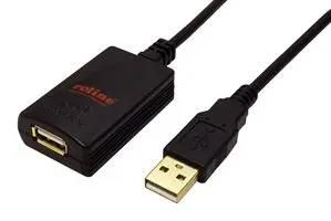 USB CABLE, TYPE A RCPT-TYPE A PLUG, 5M 12.04.1089