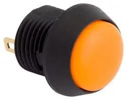 PB SWITCH, SPST-NO, 0.1A, 24VDC, ORANGE FL13NO