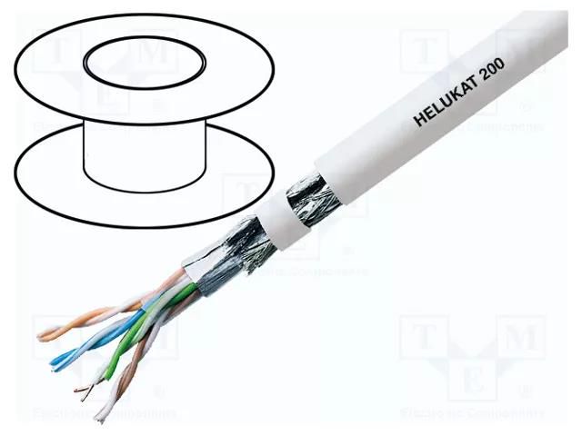 Wire; HELUKAT® 200,SF/UTP; 4x2x26AWG; 5e; industrial Ethernet HELUKABEL HELUKAT200IND-SFTP
