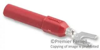 ADAPTER, SPADE LUG-BANANA JACK, RED 3744A-2