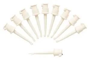 TEST CLIP, 1POSITION, WHITE, PK10 3925-9