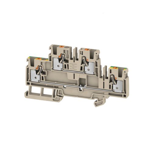 Multi-tier modular terminal, PUSH IN, 4 mm², 800 V, 32 A, Number of levels: 2, dark beige, orange Weidmuller 2539980000 04050118551853