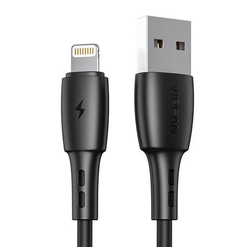 USB to Lightning cable VFAN Racing X05, 3A, 3m (black), Vipfan X05LT-3m-black