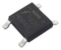 BRIDGE RECTIFIER DIODE, 1-PH, 1A, 600V MDB6S