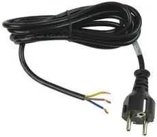 POWER CORD, SCHUKO PLUG, 2.5M, 10A BLACK 17801 10