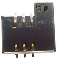 SIM CARD CONNECTOR, 6POS, SMT SIMMP-00603BR09B