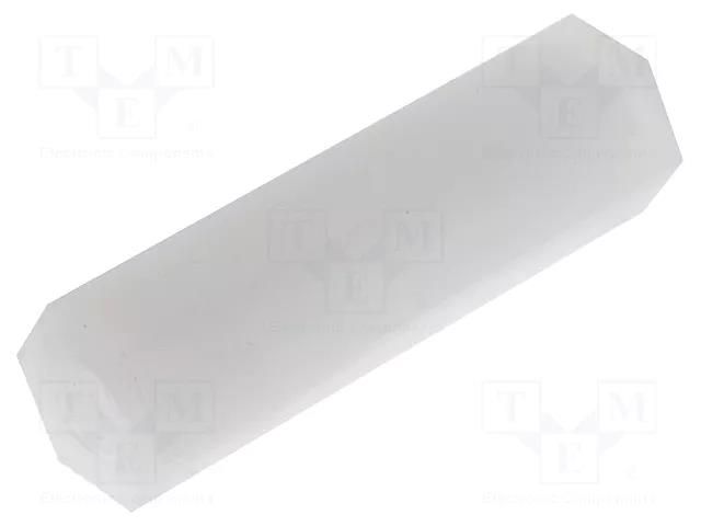 Screwed spacer sleeve; hexagonal; polyamide; M3; 20mm FIX&FASTEN HP-20
