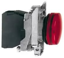 PILOT LIGHT, 22MM, RED LENS, 250VAC XB4BV64