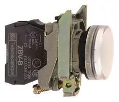 PILOT LIGHT, 22MM, WHITE, 240VAC XB4BVM1