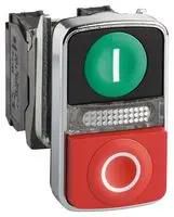 ILLUM INDUSTRIAL PB SW, 6A/120V, GRN/RED XB4BW73731B5