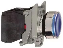 ILLUM INDUSTRIAL PB SW, 6A/120V, BLUE XB4BW36B5