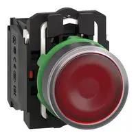 ILLUM INDUSTRIAL PB SW, 6A/120V, RED XB5AW34B5