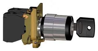 SELECTOR SWITCH, SPST-NO, 2POS, 90DEG XB4BG61