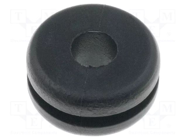 Grommet; Ømount.hole: 8mm; Øhole: 5mm; PVC; black; -30÷60°C; UL94V-2 HELLERMANNTYTON HV1216