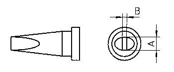 Antgalis 2.4mm LT-B, WSP80  lituokliui, Weller W/LT-B 037103294739