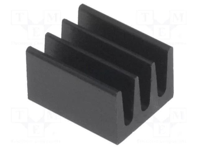 Heatsink: extruded; black; L: 8mm; W: 6.3mm; H: 4.8mm; 87K/W; anodized FISCHER ELEKTRONIK ICKSMDA8SA