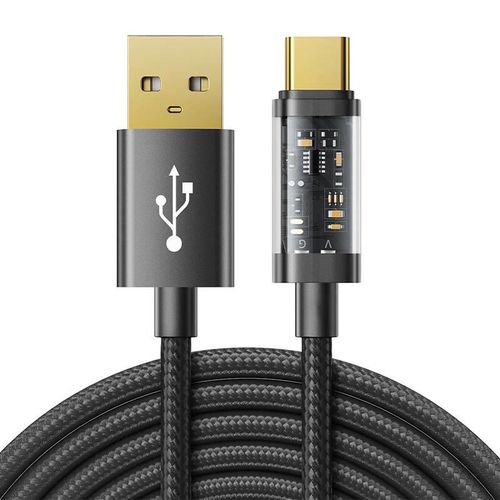 USB to USB-C cable Joyroom S-UC027A12 3A, 1.2m (black), Joyroom S-UC027A12 1.2m Bl