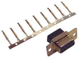 D SUB CONN, RCPT, DE, 9POS, CRIMP SPC15462