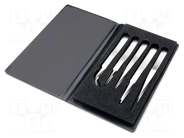 Tweezers-set; SMD; 5pcs. IDEAL-TEK IDL-K5HP.SA