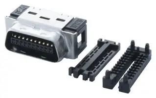 MINI D RIBBON CONN, PLUG, 20POS, IDC 10120-6000EC