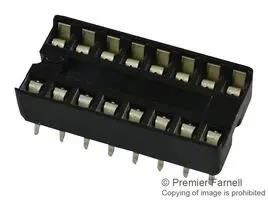 DIP SOCKET, 16POS, 2ROW, 2.54MM, TH 4816-3004-CP