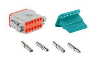 AUTOMOTIVE CONNECTOR, 12POS, PLUG, 13A AT06-12SA-KIT01