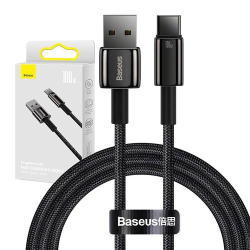 Baseus Tungsten Gold Cable USB to USB-C, 100W, 1m (black), Baseus CAWJ000001