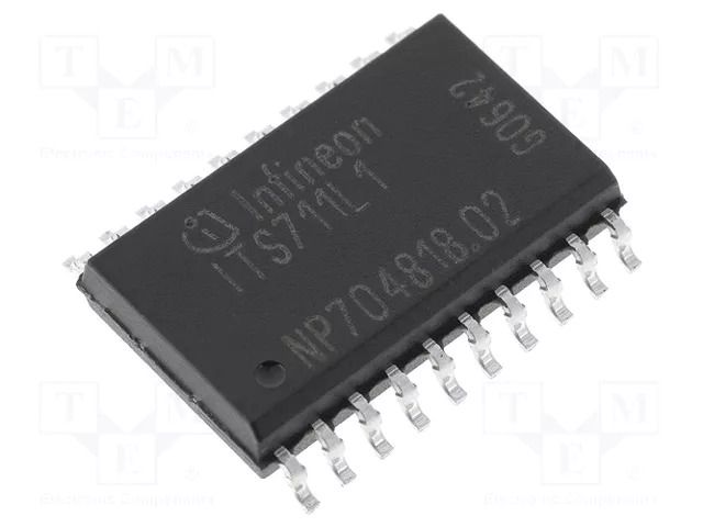 IC: power switch; high-side; 1.7A; Ch: 4; N-Channel; SMD; DSO20 INFINEON TECHNOLOGIES ITS711L1