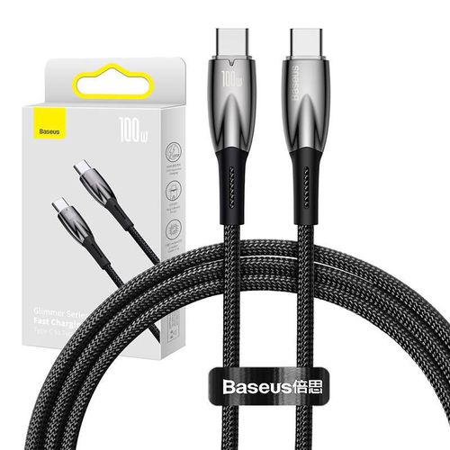 USB-C cable for USB-C Baseus Glimmer Series, 100W, 1m (Black), Baseus CADH000701