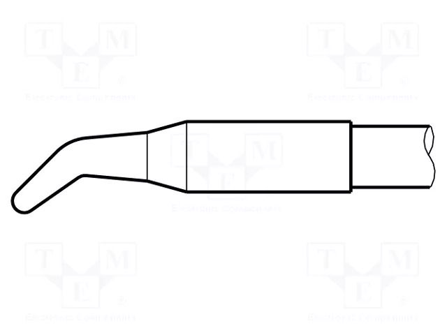 Tip; bent conical; 1.7mm; longlife; for  soldering iron JBC TOOLS JBC-C130409