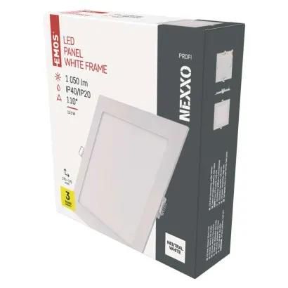 LED recessed luminaire NEXXO, square, white, 12.5W, neutral white, EMOS ZD2135 8592920108840