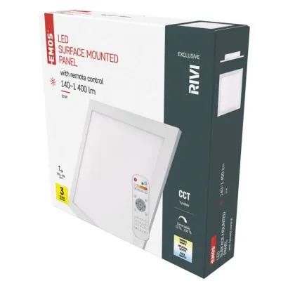 LED panel RIVI 30x30 square surface mounted 20W with frame, dimmable with CCT change, EMOS ZM5171 8592920090442