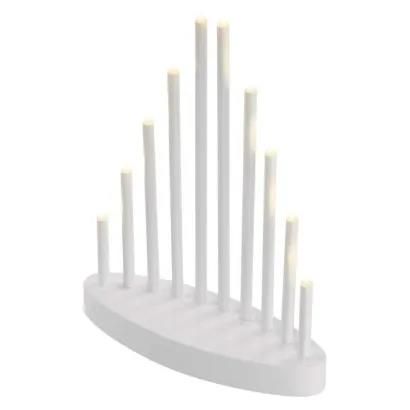 LED candlestick, white, 24.5 cm, 3x AA, indoor, warm white, timer, EMOS DCAW01 8592920093221