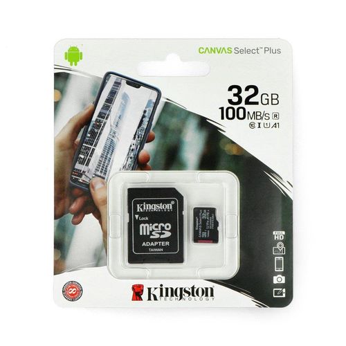 The memory card Kingston Canvas Select Plus microSDHC 32GB 100 MB/sec, UHS-I class 10 with adapter BAL-16204 740617298680