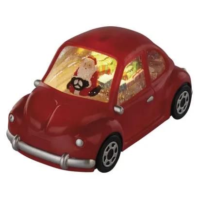 LED decoration – car with Santa, 10 cm, 3x AA, indoor, warm white, timer, EMOS DCLW19 8592920110980