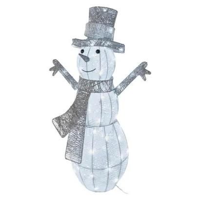LED Christmas snowman, rattan, 82 cm, indoor and outdoor, cool white, timer, EMOS DCFC33 8592920122112