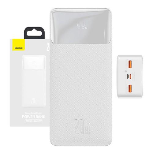 Powerbank Baseus Bipow 30000mAh, 20W (white), Baseus PPBD050402