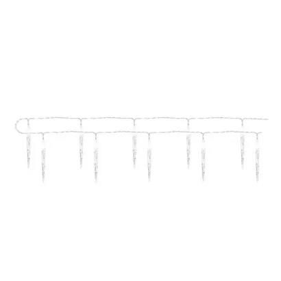 LED Christmas garland – 10x icicle, 1.35 m, 2x AA, indoor, cool white, timer, EMOS DCGC01 8592920093863