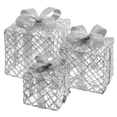 LED presents, 3 sizes, indoor, cool white, timer, EMOS DCFC10 8592920093986