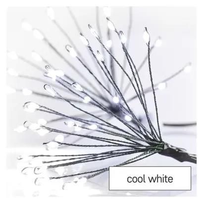 LED light chain – glowing clusters, nano, 2.35 m, indoor, cool white, timer, EMOS D3AC08 8592920099742