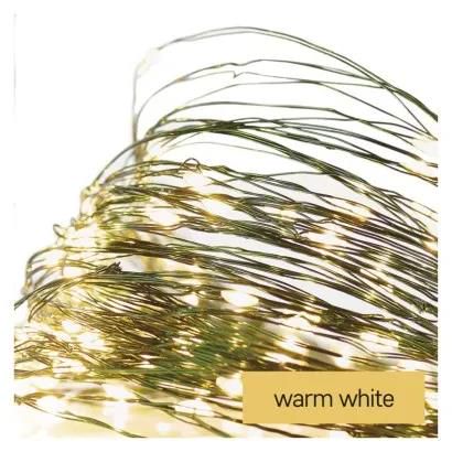LED Christmas nano chain, green, 7.5 m, outdoor and indoor, warm white, timer, EMOS D3AW04 8592920095119