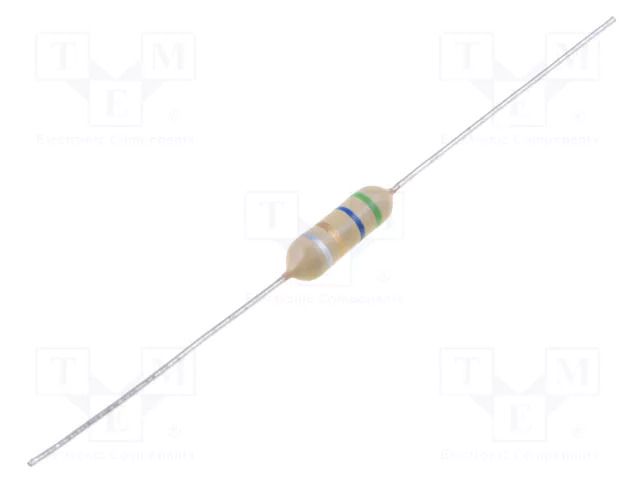 Inductor: axial; THT; 5.6uH; 1.6A; 74mΩ; ±10%; Ø4.06x12.7mm BOURNS 5300-10-RC